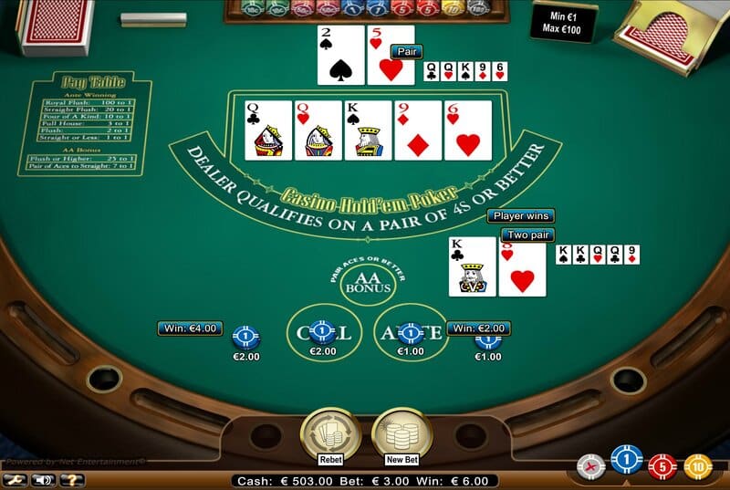 Dạng trò chơi Poker phổ biến