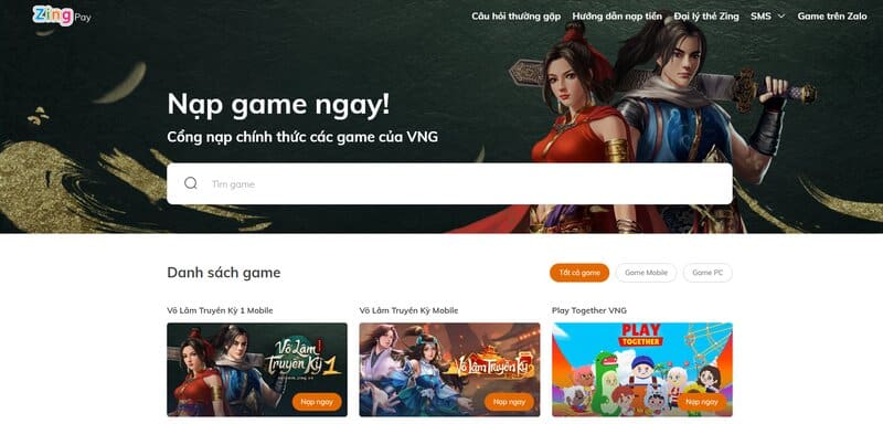 Giao diện của Payzing Game