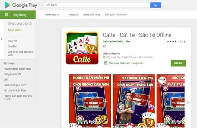 Download game đánh bài Catte cho điện thoại
